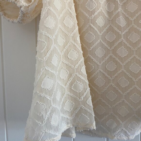 The Baili Textured Blouse in Cream Piper & Scoot NWOT S - Picture 5 of 7